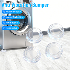 Nuevas almohadillas antivibración redondas transparentes para la base de la lavadora, de PU, más atractivas y duraderas. - Product Image 1