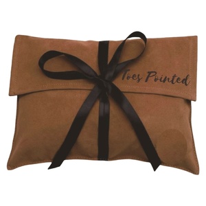 Pochette cadeau portable en velours avec doublure en satin, ruban et logo personnalisé imprimé, pochette anti-poussière en flanelle et velours - Product Image 1