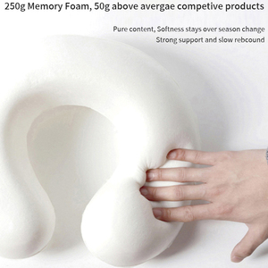 Cuscino da Viaggio a U in Memory Foam Puro con Ricamo Animale Cartone Animato Design Genitorialità, Antistatico 300TC, per Aereo - Product Image 3