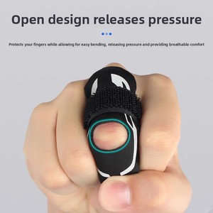 Protège-doigts universel multi-doigts avec fixation velcro, ne bouloche <span class=keywords><strong>pas</strong></span>, s'adapte aux articulations des doigts, sangle de compression protectrice - Product Image 2