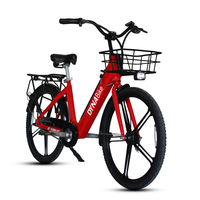 Bicicleta Eléctrica con Estación de Carga Compartida, Bicicleta Eléctrica Pública de Emergencia que Funciona con Monedas