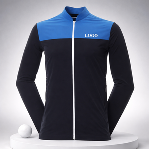 Veste coupe-vent pour homme à col en V, de haute qualité, imperméable, fine, pour le printemps, avec logo sur le devant - Product Image 1