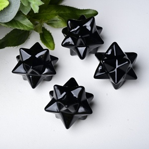 Obsidienne noire de haute qualité naturelle, étoile de Merkaba, cristal poli naturel <span class=keywords><strong>pour</strong></span> la guérison, la <span class=keywords><strong>méditation</strong></span>, le chakra - Product Image 2