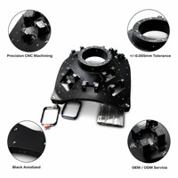 Plaque de base en aluminium usinée CNC de précision Aodapu, support de montage anodisé avec tolérance de +0,005 mm, compatible OEM/ODM, vente en gros