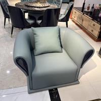 Ensemble de canapés de luxe italien au design chinois haut de gamme, en bois massif et cuir, mobilier assorti pour toute la maison, idéal pour le salon de villa