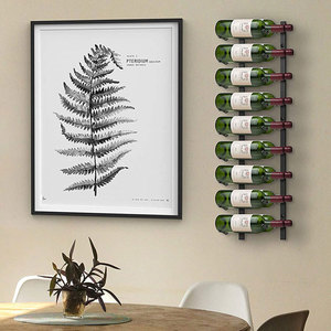 <span class=keywords><strong>Porte</strong></span>-vin <span class=keywords><strong>mural</strong></span> au design moderne, support à vin <span class=keywords><strong>en</strong></span> métal commercial avec panneau <span class=keywords><strong>en</strong></span> <span class=keywords><strong>bois</strong></span> pour la décoration de la maison, pour cave à vin - Product Image 2