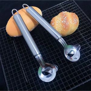 ที่ตักไอศกรีมสแตนเลส ด้ามจับคู่ ด้ามจับกลม 410 สแตนเลส เครื่องมือครัวแบบแมนนวลสำหรับเสิร์ฟไอศกรีม - Product Image 4