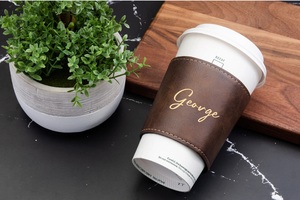 Fascia per Tazza da Caffè <span class=keywords><strong>in</strong></span> Pelle Personalizzata con Stampa UV, Regalo Promozionale per la Festa della Mamma, Ideale per Campagne di Marketing e PR - Product Image 3