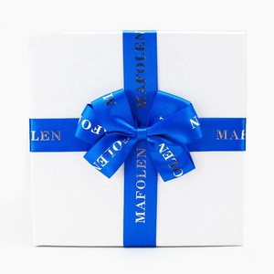 E-ma thuật tùy chỉnh logo in <span class=keywords><strong>satin</strong></span> Ribbon cung với băng dính cho quà tặng sô cô la bao bì - Product Image 4