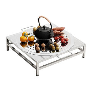 Brasero de carbón de acero inoxidable, portátil, desmontable, para interior y exterior, estufa para calentar y preparar té, con forma de arco, independiente - Product Image 2