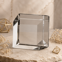 Bloc de cristal K9 transparent rectangulaire de qualité supérieure, taille personnalisable, poli, vente en gros d'usine