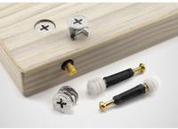 Connecteur excentrique 3-en-1 Mini Fix en zinc pour meubles et armoires – Vis de verrouillage à came