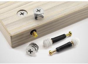 Kết nối phù hợp kẽm phần cứng Mini sửa chữa <span class=keywords><strong>3</strong></span> trong <span class=keywords><strong>1</strong></span> chốt khóa <span class=keywords><strong>Bolt</strong></span> đồ nội thất kết nối Tủ Lập Dị cam khóa vít - Product Image 2