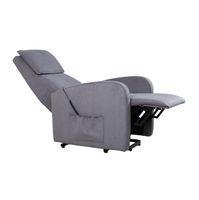 Fauteuil inclinable électrique moderne en tissu rembourré, une place, avec poche latérale, pour personnes âgées, idéal pour hôtel et salon