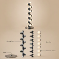 Lampe sur pied LED rechargeable JYLIGHTING, style nordique moderne, avec variateur d'intensité, accent marbre, décoration intérieure pour salon, chambre, bureau