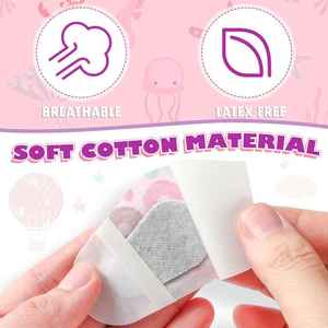 Patchs oculaires adhésifs pour enfants, filles, tout-petits, patchs oculaires en vrac, matériau respirant, blocage de la lumière, coton, motifs colorés et amusants - Product Image 5