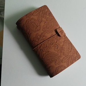 Carnet de notes A6 personnalisable en cuir, style rétro européen, avec dentelle sculptée, agenda vintage, papeterie promotionnelle avec logo imprimé, pour voyageur - Product Image 6
