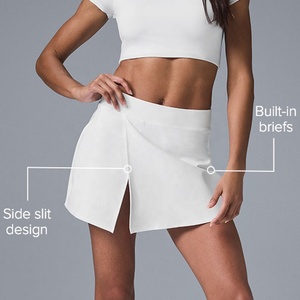 Personalizado poliéster Spandex alta calidad Pickleball Fitness deportes Slit A-line deportes tenis Golf falda con pantalones cortos interiores - Product Image 1