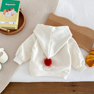 2025 gros fabricant personnalisé noël pull fille garçon hiver français éponge épais polaire bébé sweats à capuche <span class=keywords><strong>sweat</strong></span> pour bébé - Product Image 5