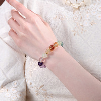 Bracelet à breloques multi-pierres en obsidienne pour femme - Style élégant, sensation premium, motif géométrique, finition polie, Cérémonie d'ouverture