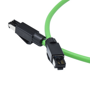 Nhà máy tùy chỉnh công nghiệp Ethernet profinet <span class=keywords><strong>RJ45</strong></span> nối Pur Cat5 Cat6 IP67 IP68 không thấm nước linh hoạt kéo cáp 2 mét - Product Image 1