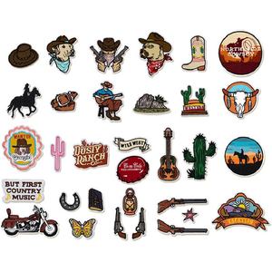 Cowgirl presse à chaud broderie petit fer occidental sur casquette Patch chapeau personnalisé Cowboy chapeau patchs pour camionneur chapeau brodé - Product Image 5