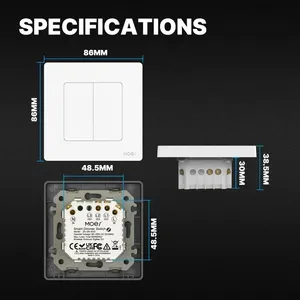 Interruptor de Luz Inteligente ZigBee Serie Star <span class=keywords><strong>Ring</strong></span> de MOES con Control por Aplicación, Compatible con <span class=keywords><strong>Alexa</strong></span> y Google Home, Regulador de Intensidad de 1-3 Canales - Product Image 6
