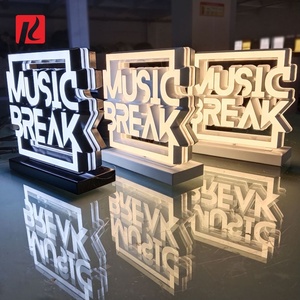 Kexian tùy chỉnh bàn chiếu sáng bảng Top Sign LED Acrylic thư trong nhà bàn công ty hàng đầu Logo Led bảng signage - Product Image 2