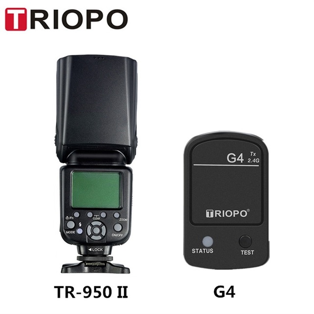 Tr-950 Triopo Flash Light Tr-950ii Light Speedlite with G4 Trigger Universal for 7D 5D 650D 550D 450D 1100D 60D Cameras