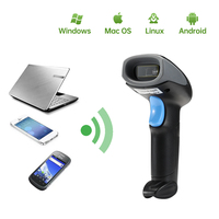Escáner de Código de Barras Inalámbrico Portátil 2.4G WiFi con Bluetooth, Escáner 1D/2D para Gestión de Inventario y Uso en Supermercados