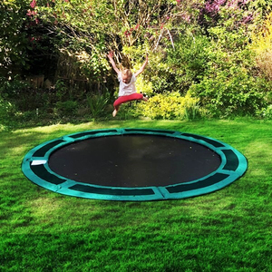 Trampoline circulaire ou rectangulaire de 10, 12 ou 14 pieds pour enfants, à installer en extérieur, encastré dans le sol, pour usage domestique - Product Image 4