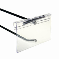 Étagère transparente en PVC Clip en plastique Étagère en PVC transparent Talker Prix Canal Étiquette Bande de données Porte-étiquette de billet