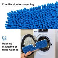 Repuesto de Paño de Microfibra Chenille de Doble Cara para Mopa Plana, Lavable y Reutilizable, para Limpieza de Pisos Duros en el Hogar