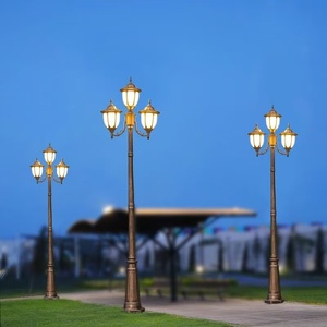 सजावटी उद्यान पोल प्रकाश प्रकाश स्तंभ उद्यान के लिए सफेद सड़क प्रकाश ध्रुव के बाहर जलरोधक - Product Image 5