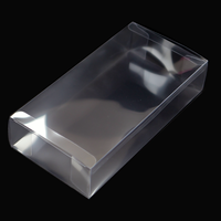 Boîte d'emballage en plastique recyclé transparente PET rectangulaire pliable de haute qualité, taille personnalisée, film mince, impression offset 4 couleurs CMYK