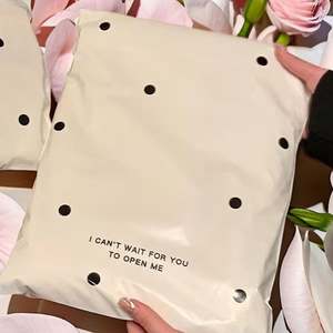 Custom Printed Logo Pink Black Plastic PE <b>Mailer</b> Envelope Durable Poly Material Convenient Handle for Shipping Couriers <b>Bag</b> - Product Image 2