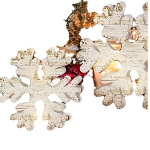 Wooden Snowflake <b>Christmas</b> Ornament Snowman Decoration Desktop Winter Holiday Decor Paulownia Wood Hand Painted 5 In 1 Set - Product Image 5