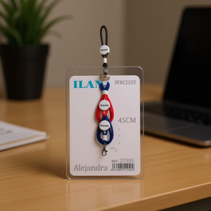 Cordón Personalizado Ilan de 45 cm con Etiqueta para Nombre, Accesorio para Tarjeta de Identificación - Product Image 2