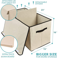 Organisateur de rangement pour jouets, tissu Oxford portatif, boîtes de rangement centrale amovibles, Cubes pliables, conteneurs de bacs avec couvercle/poignées