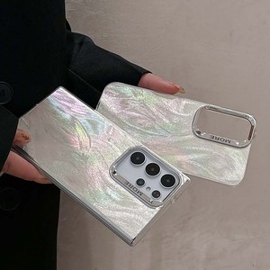 หรูหราเลเซอร์ที่มีสีสันเงินกด Feather Grain TPU โทรศัพท์มือถือสําหรับSamsung Galaxy S21 S22 S23 S24 Ultra A14 A54 - Product Image 1