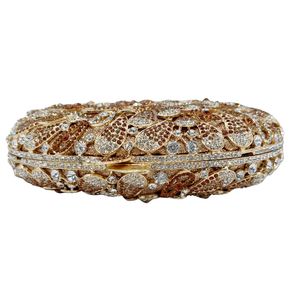 Bolso de mano floral con diamantes de imitación para mujer, con cadena desmontable, brillante, de cristal, para fiesta de graduación o citas - Product Image 5