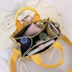 Gahumi Custom New Design Luxury Canvas Tote <b>Bag</b> Eco-friendly <b>Foldable</b> Cotton Shoulder Strap with Stylish Cartoon Pattern - Product Image 6