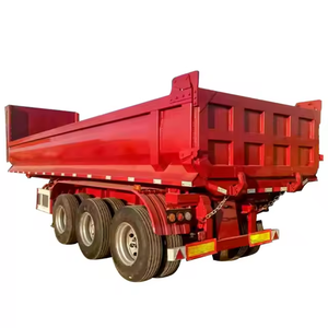 Semi-remorque benne arrière hydraulique robuste à 2, 3 ou 4 essieux pour le transport de pierres et de sable, benne basculante personnalisée - Product Image 5