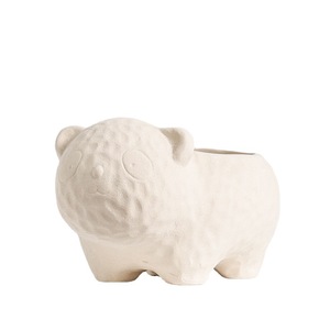 Vaso per Piante in Ceramica Bianca a Forma di Animale, Decorazione d'Interni Personalizzata per Piante Succulente - Product Image 5