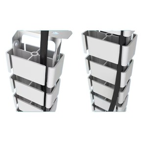 Goulotte de gestion de câbles pour bureau 1300 mm argentée à montage en surface, organisateur de fils réglable pour usage professionnel - Product Image 5