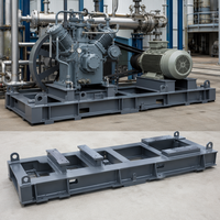 Ensemble de plaque de base de compresseur OEM personnalisé |   Fabrication en acier soudé robuste pour système de compression d'air