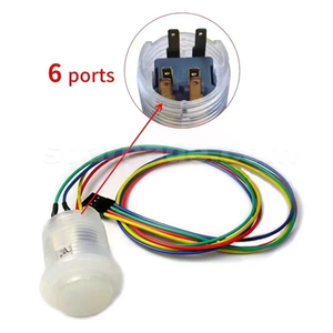 JY OEM/ODM – Câble de connexion pour boutons de <span class=keywords><strong>jeu</strong></span> d'arcade en plastique blanc éclairé RGB 5V programmable (version anglaise) pour borne d'arcade - Product Image 1
