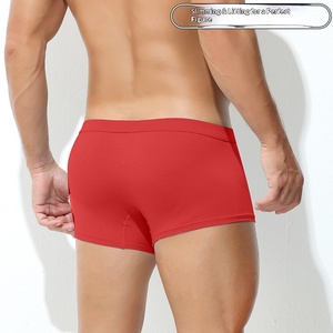 Men's Boxer Briefs <strong>Underwear</strong> Separate Style Solid Color Breathable Stretch Comfortable Low-Rise Cotton Four-Corner Shorts Large - Product Image 4