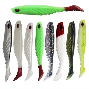 Alta Qualidade Hot Sell 5 Pçs/saco T Forma Cauda Macia Isca De Pesca 70mm 2.5g Isca De Plástico Artificial Swim Iscas Baixo - Product Image 1