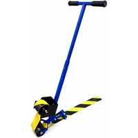 Applicateur de ruban adhésif personnalisé JH-Mech, compatible avec les rubans jusqu'à 4 pouces de large, système de rouleau guidé ergonomique à poignée en T, applicateur de ruban adhésif pour sol en métal